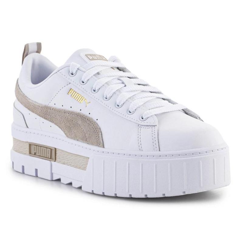 Puma Mayze Lth plateforme W chaussures 381983-02 blanche