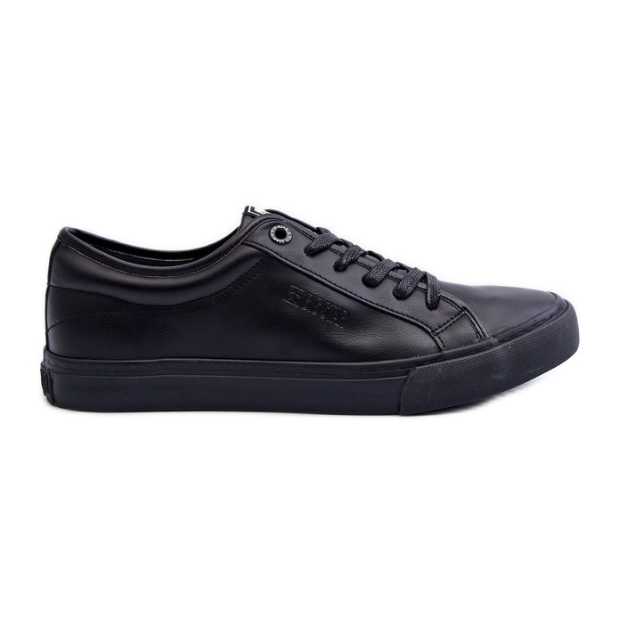 Baskets en cuir écologique pour hommes noires Big Star JJ174234 le noir