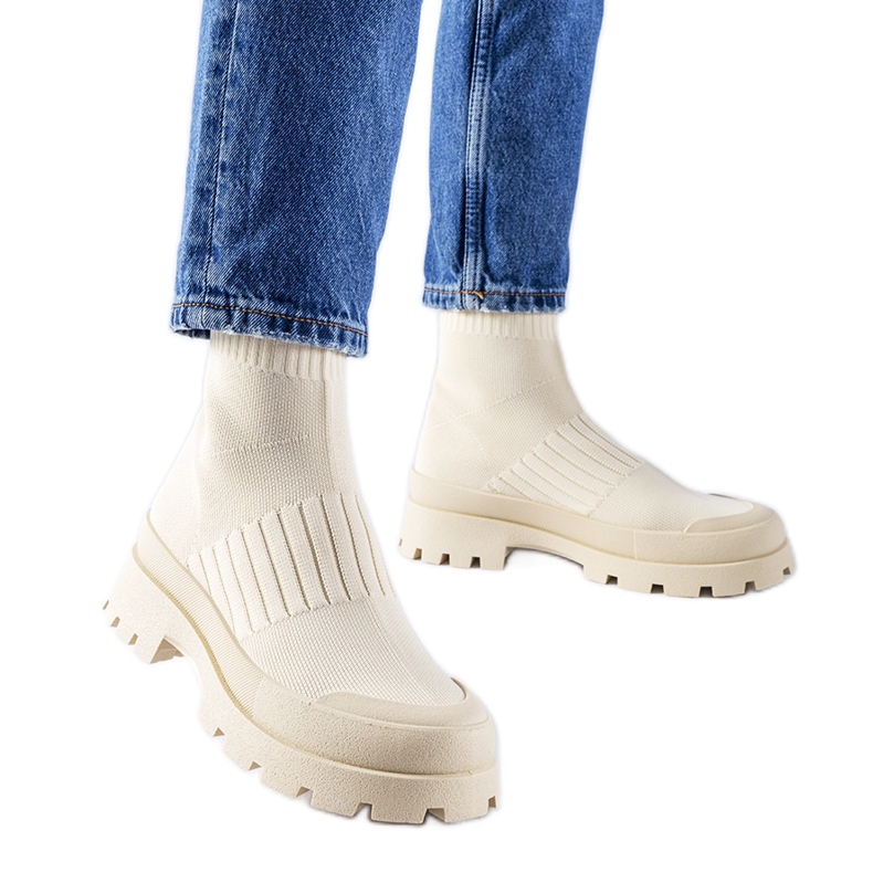 Baskets beiges à tige souple Varden