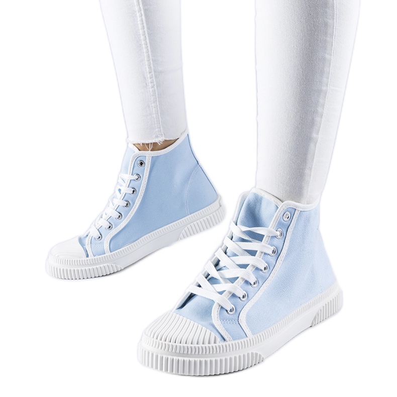 Baskets montantes bleues de Pozzuolo Baskets montantes bleues de Pozzuolo