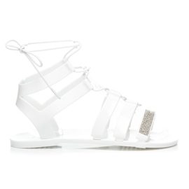 L. Day Romains en caoutchouc blanc