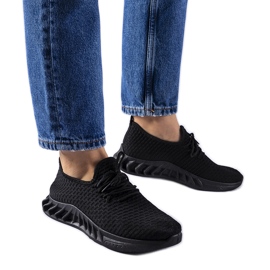 Baskets en tissu noir Derek