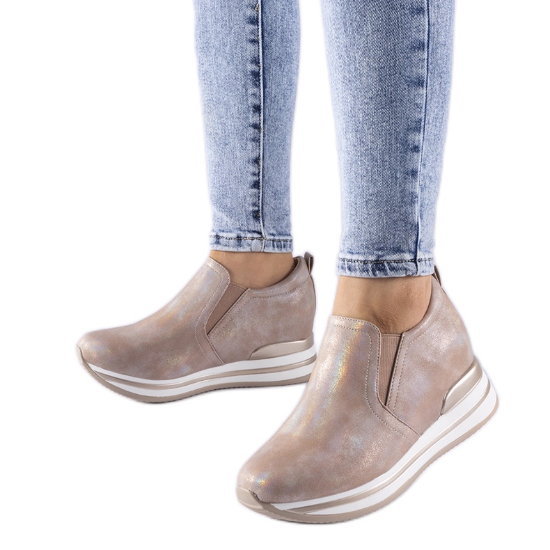 Baskets compensées Alquippa rose clair Baskets compensées Alquippa rose clair