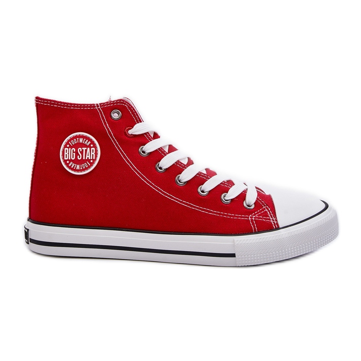 Baskets rouges Big Star High pour hommes T174104
