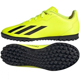Chaussures Adidas X Crazyfast Club Tf Jr IF0707 jaune