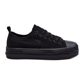 Baskets Femme En Tissu Noir Staneva le noir