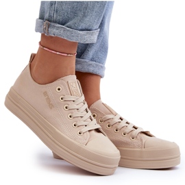 Baskets Femme En Tissu Beige Staneva