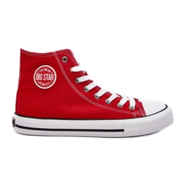 Baskets montantes classiques pour femmes Big Star T274024 rouge Baskets montantes classiques pour femmes Big Star T274024 rouge