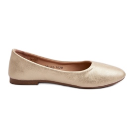 Ballerines classiques en cuir doré Stacee d'or Ballerines classiques en cuir doré Stacee d'or