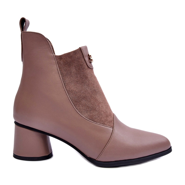 S.Barski Talons hauts en cuir beige