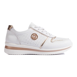 Chaussures de sport en cuir blanc