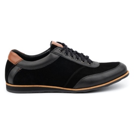 Olivier Chaussures en cuir pour hommes 7007KB noir