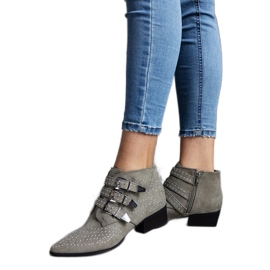 Bottines vertes à petit talon décoratif Forever