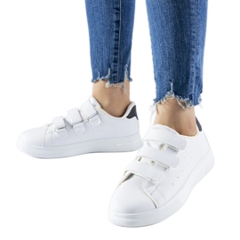 Baskets blanches à fermeture velcro par Paré