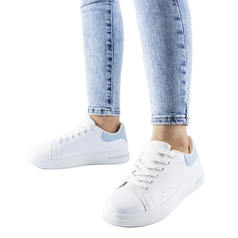 Baskets Leland blanches et bleues