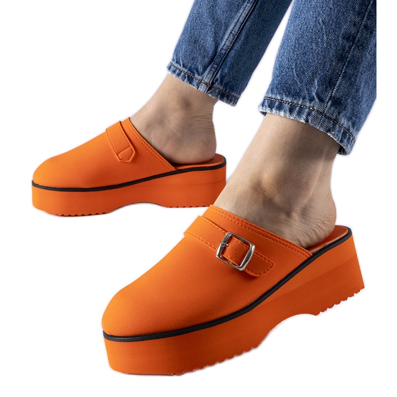 Sabots Lang montants orange Sabots Lang montants orange