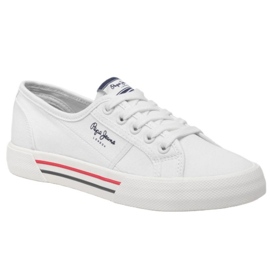 Chaussures Pepe Jeans Brady Basic W PLS31287 blanche Chaussures Pepe Jeans Brady Basic W PLS31287 blanche