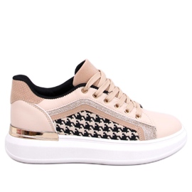 Volyne Baskets pied-de-poule femme beiges Volyne Baskets pied-de-poule femme beiges
