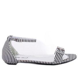 Sandales rayées Ditty Black - 2ème qualité blanche