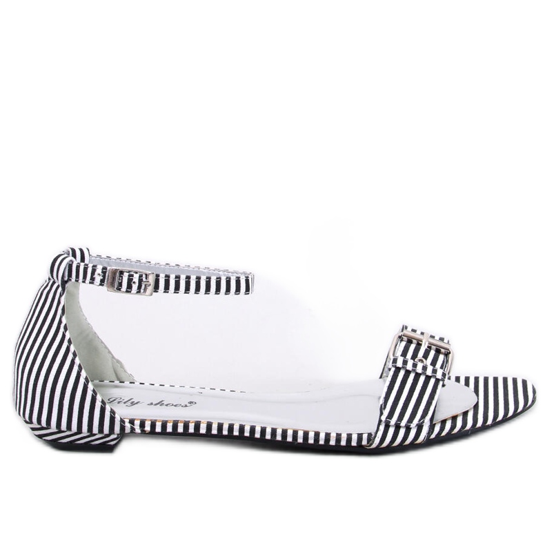 Sandales rayées Ditty Black - 2ème qualité blanche