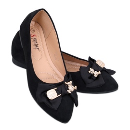 Bonnies Ballerines noires avec ours en peluche