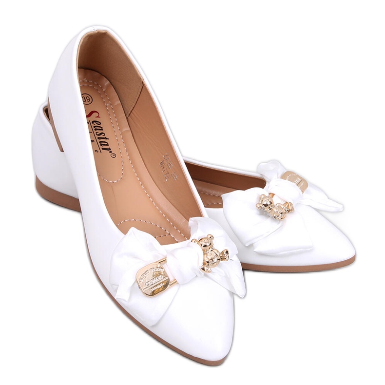 Bonnies Ballerines ours en peluche blanches