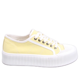 Baskets compensées femme Dors Jaune