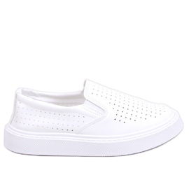 Towns Baskets slip-on ajourées blanches