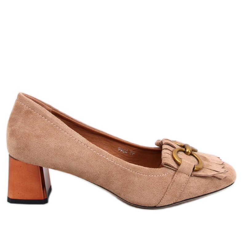 Escarpins à talon cuivrés beige Weinn