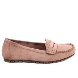 Anaya Mocassins femme en daim Kaki beige