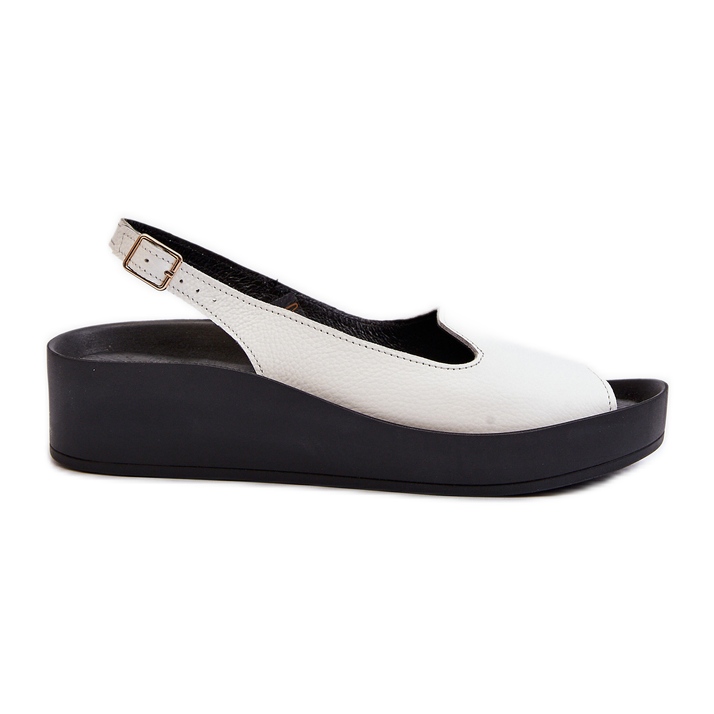 Zazoo 2893, Sandales en Cuir à Semelle Épaisse pour Femme, Blanc blanche Zazoo 2893, Sandales en Cuir à Semelle Épaisse pour Femme, Blanc blanche