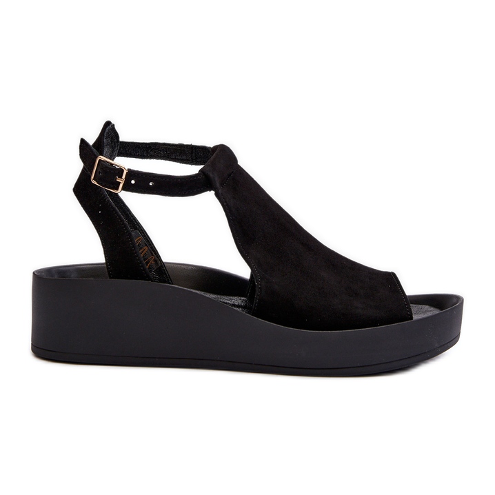 Zazoo 2914 Sandales Femme Daim Noir le noir