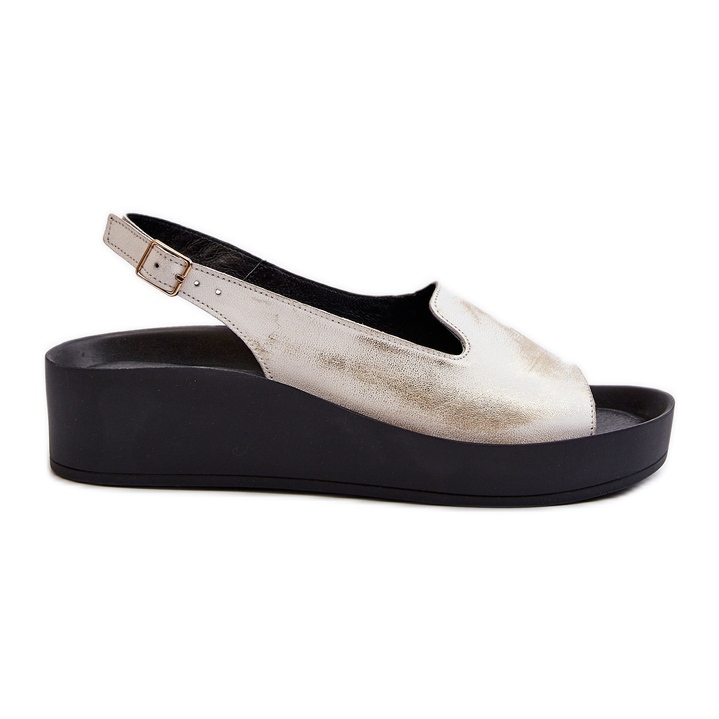 Zazoo 2893, Sandales Femme en Cuir à Semelle Épaisse, Doré Brossé d'or Zazoo 2893, Sandales Femme en Cuir à Semelle Épaisse, Doré Brossé d'or