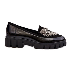 Mocassins vernis femme Laura Messi 2785 Noir