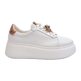 Baskets en cuir pour femmes CheBello 4411 Blanc