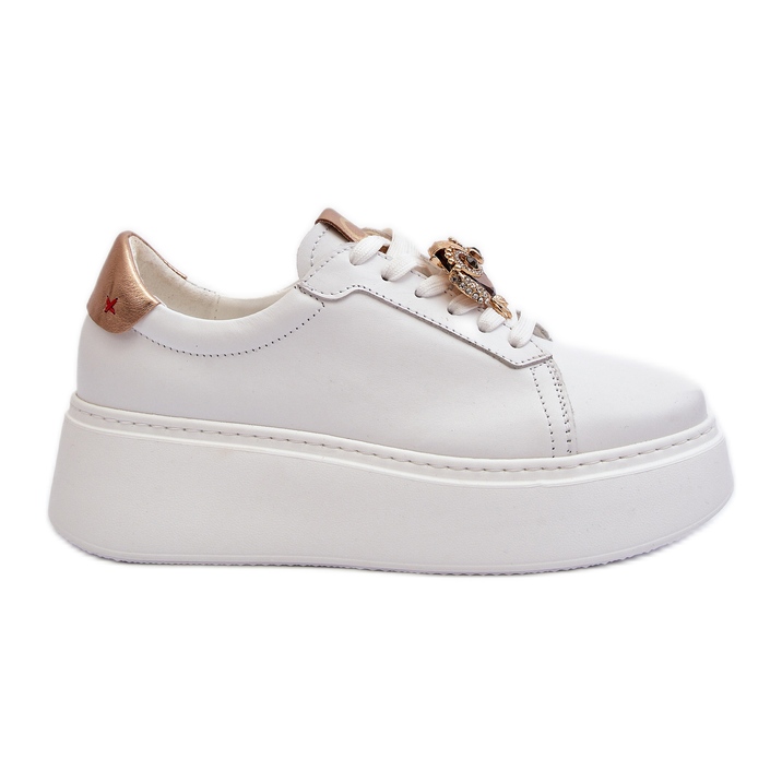 Baskets en cuir pour femmes CheBello 4411 Blanc blanche Baskets en cuir pour femmes CheBello 4411 Blanc blanche
