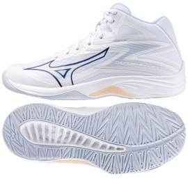Chaussures de volley-ball Mizuno Thunder Blade Z Mid W V1GC237500 blanche Chaussures de volley-ball Mizuno Thunder Blade Z Mid W V1GC237500 blanche