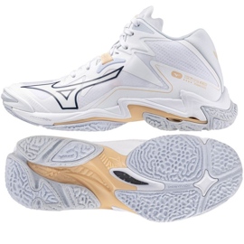 Chaussures de volley-ball Mizuno Wave Lightning Z8 Mid W V1GC240535 blanc