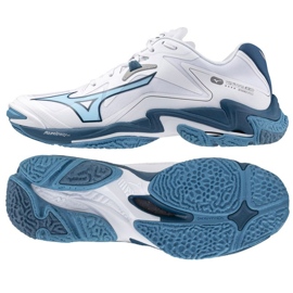 Chaussures de volley-ball Mizuno Wave Lightning Z8 M V1GA240021 blanche