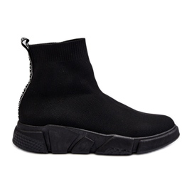 Chaussures de sport avec chaussette pour femmes noires Zirila