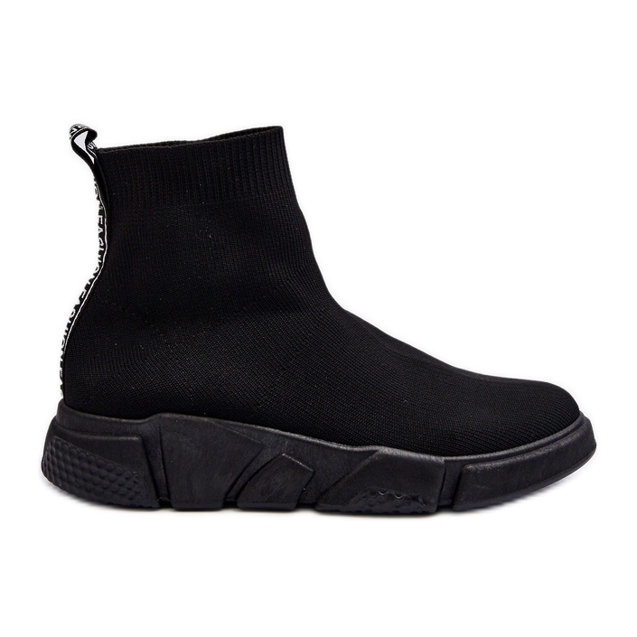 Chaussures de sport avec chaussette pour femmes noires Zirila le noir