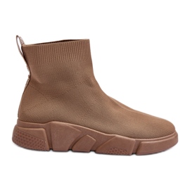 Chaussures de sport avec chaussette pour femmes beiges Zirila Chaussures de sport avec chaussette pour femmes beiges Zirila