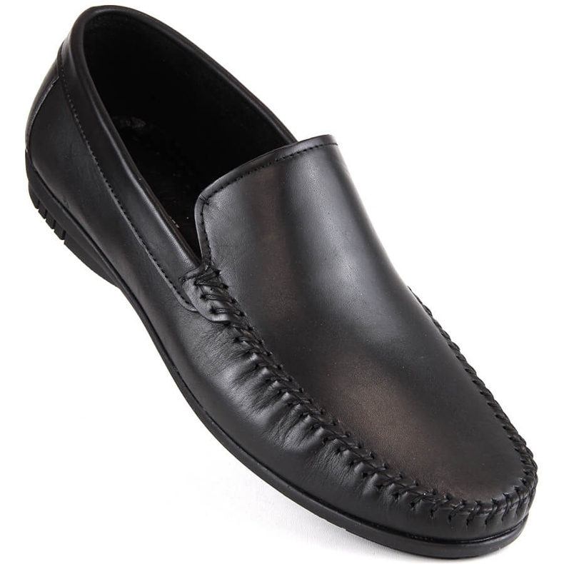 Chaussures homme en cuir, mocassins noirs, T.Sokolski W1401-1 le noir