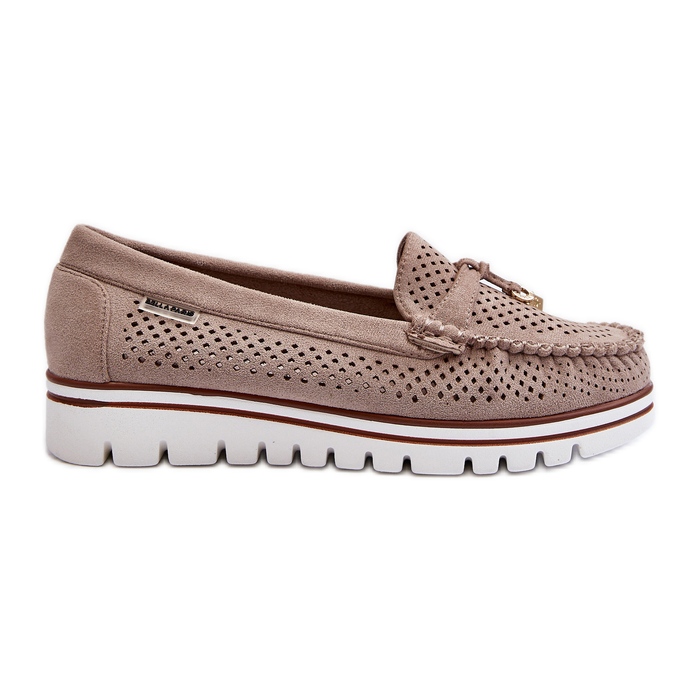 Mocassins Ajourés Femme Beige Twista