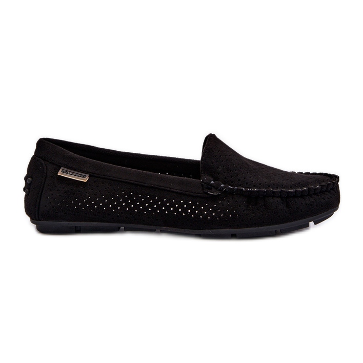 Mocassins Ajourés Femme Noir Rasirna le noir