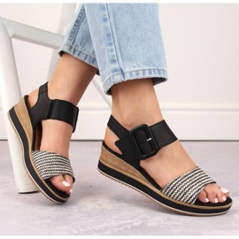 Rieker Sandales compensées en cuir Remonte W RKR646