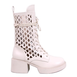 Vines Bottines ajourées beiges