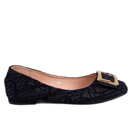 Ells Ballerines noires à boucle le noir