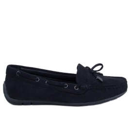 Wards Mocassins en daim noir le noir