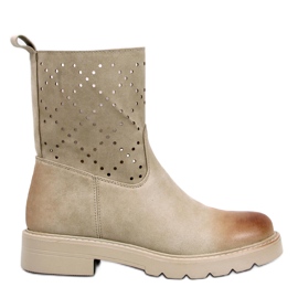 Bottines ajourées Issey Green vert